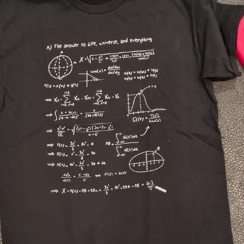 Black novelty T-shirt - Hitchhiker'd guide To The universe